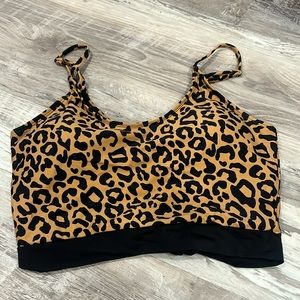 NWOT Coral Reef Leopard Swim top size M